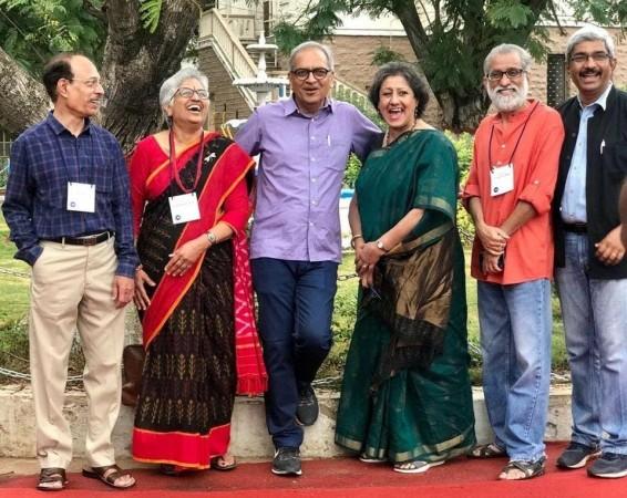 An image of team HLF shared by Prof T Vijay Kumar (second from right) on social media; Ajay Gandhi (centre) An image of team HLF shared by Prof T Vijay Kumar on social media