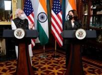 Modi meets Kamala Harris