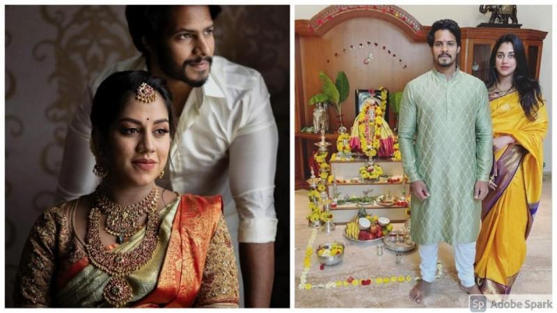 Nikhil Kumaraswamy with wife Revathi. Nikhil Kumaraswamy with wife Revathi