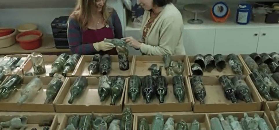 Youtube screenshot WW1 liquor bottles