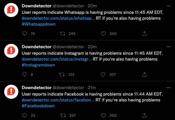 Facebook down