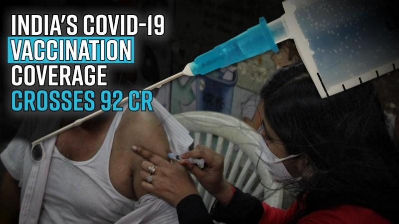India's Cumulative COVID-19 Vaccination Coverage crosses 92 Cr doses