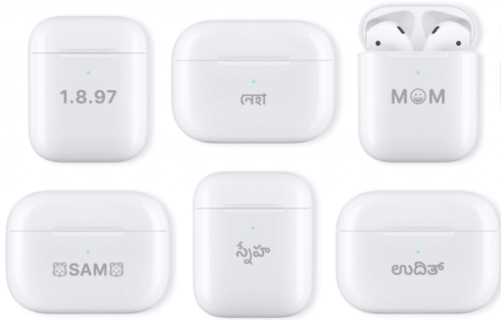 Engravings on AirPods