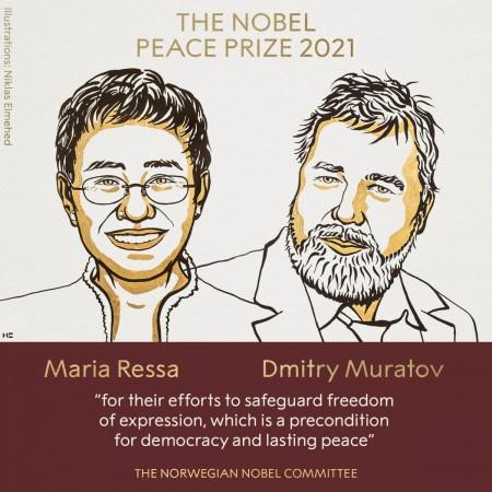Russian journalists win 2021 Noble Peace Prize for safeguarding freedom of expression