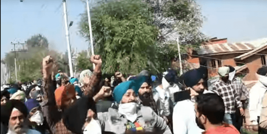 protest in Srinagar