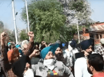 protest in Srinagar