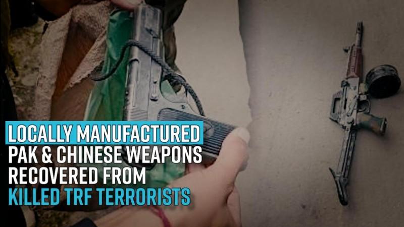 Locally manufactured PAK, Chinese weapons recovered from killed TRF terrorists