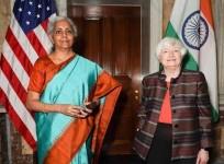 India's Finance Minister Nirmala Sitharaman met with United States Treasury Secretary Janet Yellen in Washington on Thursday, October 14, 2021