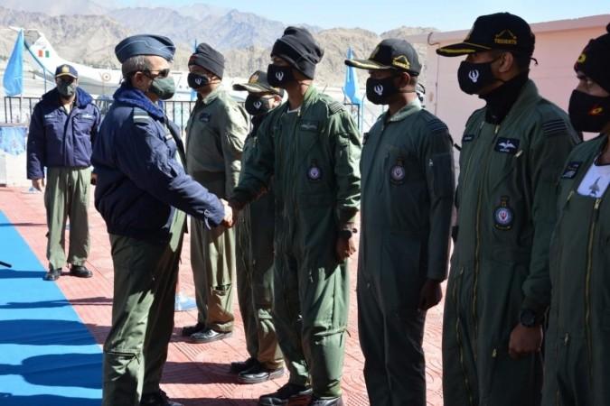 IAF Chief reviews operational preparedness of Force in Ladakh IAF Chief reviews operational preparedness of Force in Ladakh
