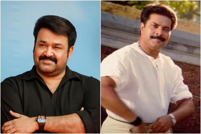 Mohanlal (Left), Mammotty (Right) Mammootty
