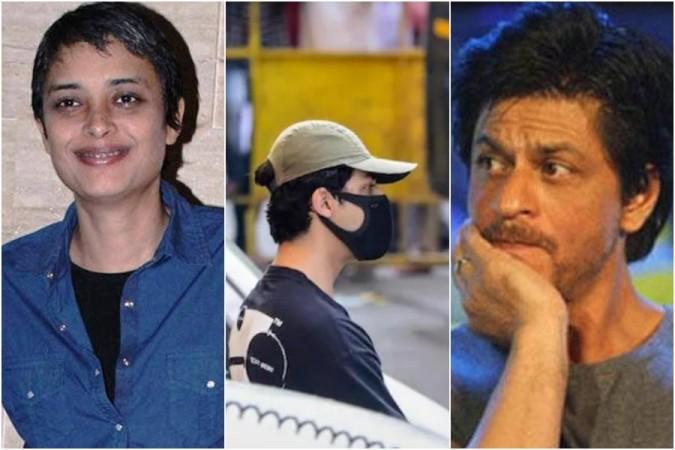 Reema Kagti (Left), Aryan Khan (Center), Shah Rukh Khan (Right) Aryan Khan