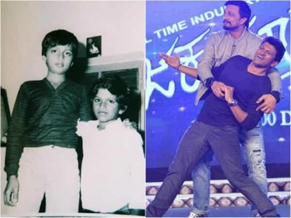 Sudeep with Puneeth Rajkumar