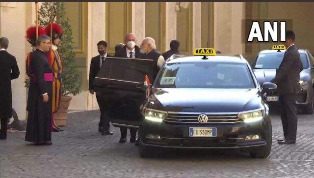 Fact check: No, PM Modi didn't depart in taxi after meeting Pope Francis in Vatican [truth here]