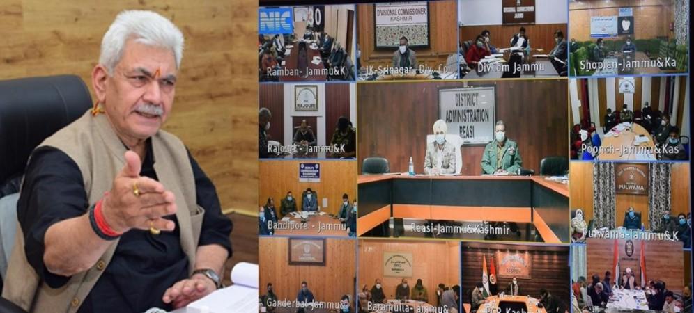 Lt Governor Manoj Sinha reviewing COVID situation in J&K Lt Governor Manoj Sinha reviewing COVID situation in J&K