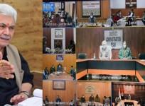 Lt Governor Manoj Sinha reviewing COVID situation in J&K