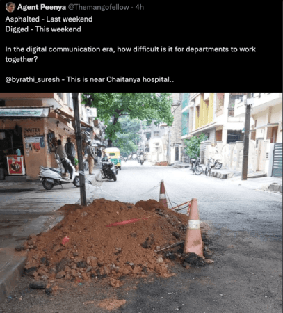 Asphalting, digging on repeat irks Bengalureans