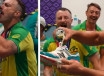 Aussie team after win