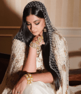 Rhea Kapoor flaunting her pearl veil on her wedding day