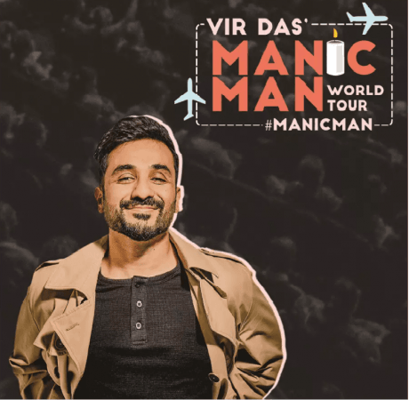 A poster of Vir Das's ongoing tour in the USA