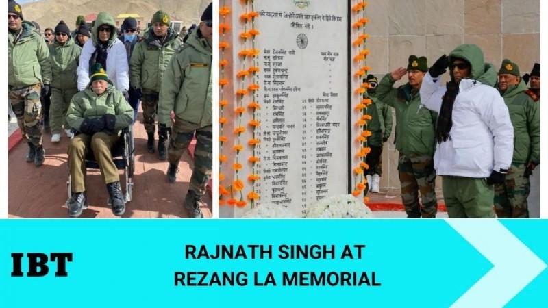 Rajnath Singh at Rezang La Rajnath Singh at Rezang La