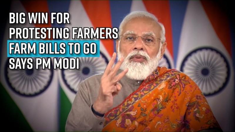 Big win for protesting farmers; farm bills to go, says PM Modi