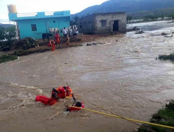 Andhra floods damage road, rail routes; several trains cancelled Andhra floods damage road, rail routes; several trains cancelled