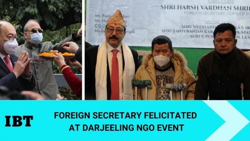 Foreign Secy bags accolades in Darjeeling; felicitated at a charity event on Sunday. Foreign Secy bags accolades in Darjeeling; NGOs donate Prosthetic limbs, BP machines
