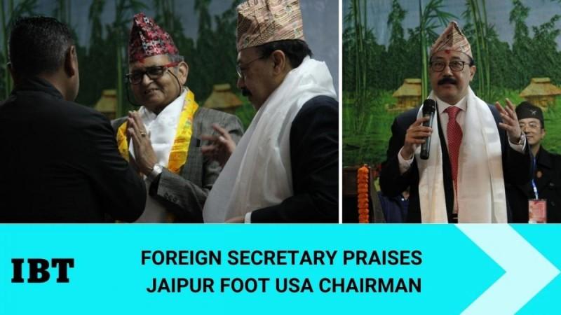 Foreign Secretary Harsh Vardhan Shringla lauds Jaipur Foot USA chairman Prem Bhandari Foreign Secy bags accolades in Darjeeling; NGOs donate Prosthetic limbs, BP machines