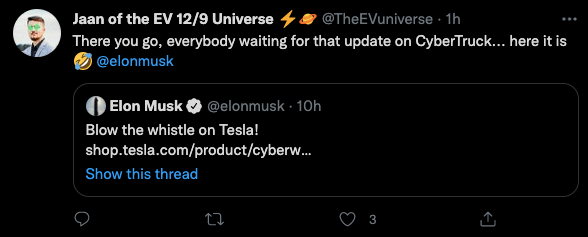 Tesla cyberwhistle sold out
