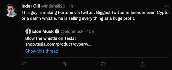 Tesla cyberwhistle sold out