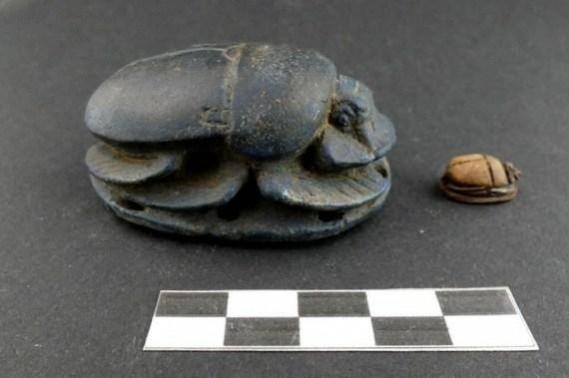 Undated photo shows a cultural relic unearthed from an ancient tomb in Minya Governorate, Egypt. Undated photo shows a cultural relic unearthed from an ancient tomb in Minya Governorate, Egypt.