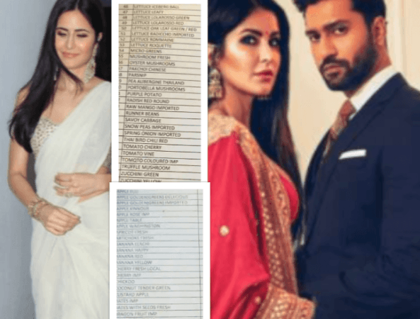 Katrina Kaif, Vicky Kaushal wedding menu Katrina Kaif, Vicky Kaushal wedding menu