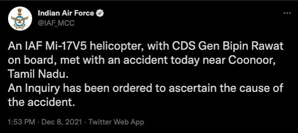 Army chopper crashed