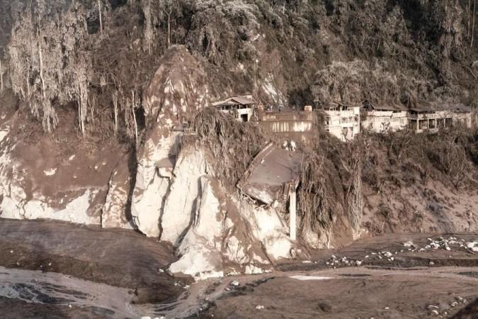 Volcanic ash seen after the Mount Semeru eruption in Curah Kobokan Village of Lumajang, East Java, Indonesia, Dec. 7, 2021. (Photo by Kurniawan/Xinhua/IANS) volcano
