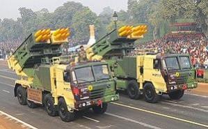 File photo of Pinaka on display during the Republic Day parade. Pinaka
