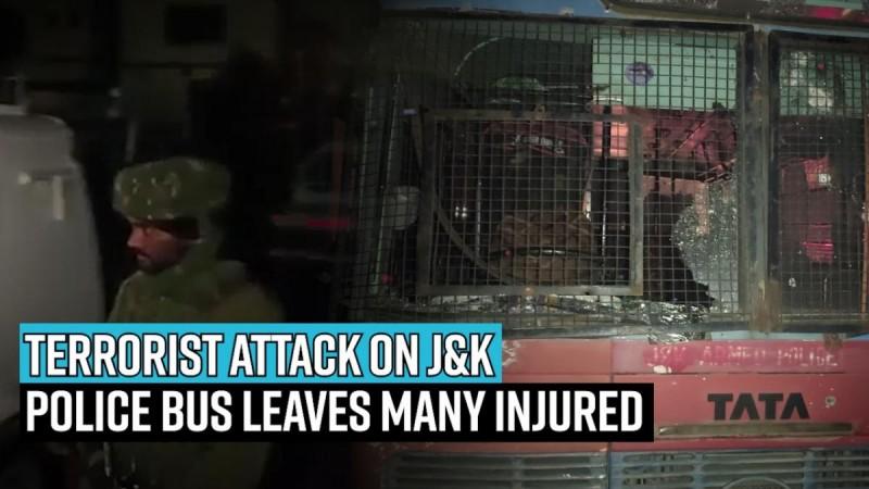 Terrorist attack on J&K police bus leaves many injured; two died, two critical