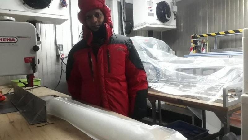 Antarctica ice core digging.