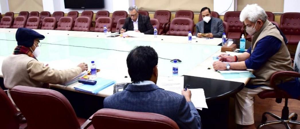 LG Manoj Sinha chairing meeting of the Administrative Council