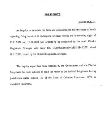 Inquiry report