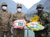 exchanging of sweets on borders