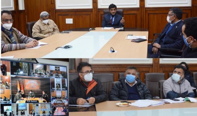 Chief Secretary of Jammu and Kashmir Dr. Arun Kumar Mehta reviews winter preparedness during a meeting at Jammu Chief Secretary of J&K Dr Arun Kumar Mehta chairing a meeting to oversee the preparation for winter.