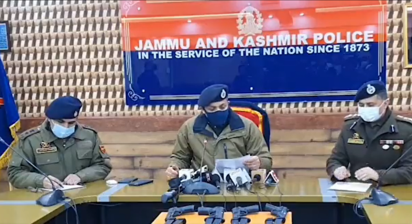 DIG Central Kashmir Sujit Kumar sharing details of busting of a hybrid terror module Terror module