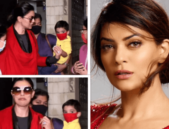 Sushmita Sen with adopted son Sushmita Sen with adopted son