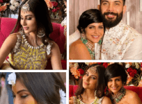 Mouni Roy haldi, mehendi pics