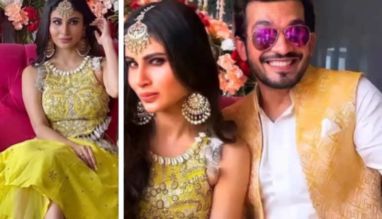 Mouni Roy haldi, mehendi pics Mouni Roy haldi, mehendi pics