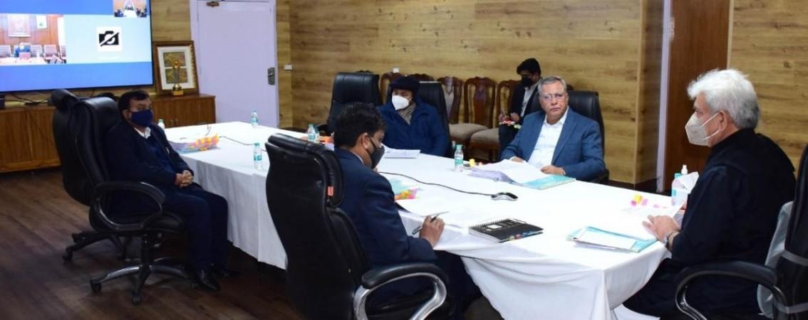 Lt Governor Manoj Sinha chairing administrative council meeting