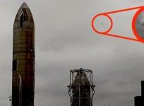 UFO near SpaceX rocket