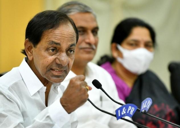 Hyderabad :Telangana Chief Minister K.Chandrashekhar Rao addresses a press conference on Budget 2022-23 in Hyderabad on Tuesday February 01,2022 . (Photo:snapsIndia IANS) Telangana Chief Minister K.Chandrashekhar Rao