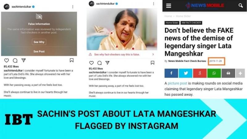 Instagram briefly flags Sachin Tendulkar's tribute to Lata Mangeshkar as