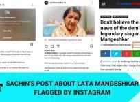 Instagram briefly flags Sachin Tendulkar's tribute to Lata Mangeshkar as